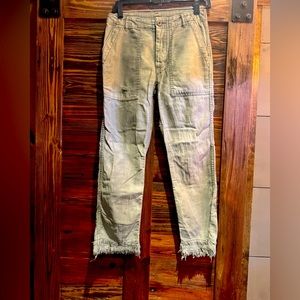 Free People Military Cadet Pant with Raw Hem